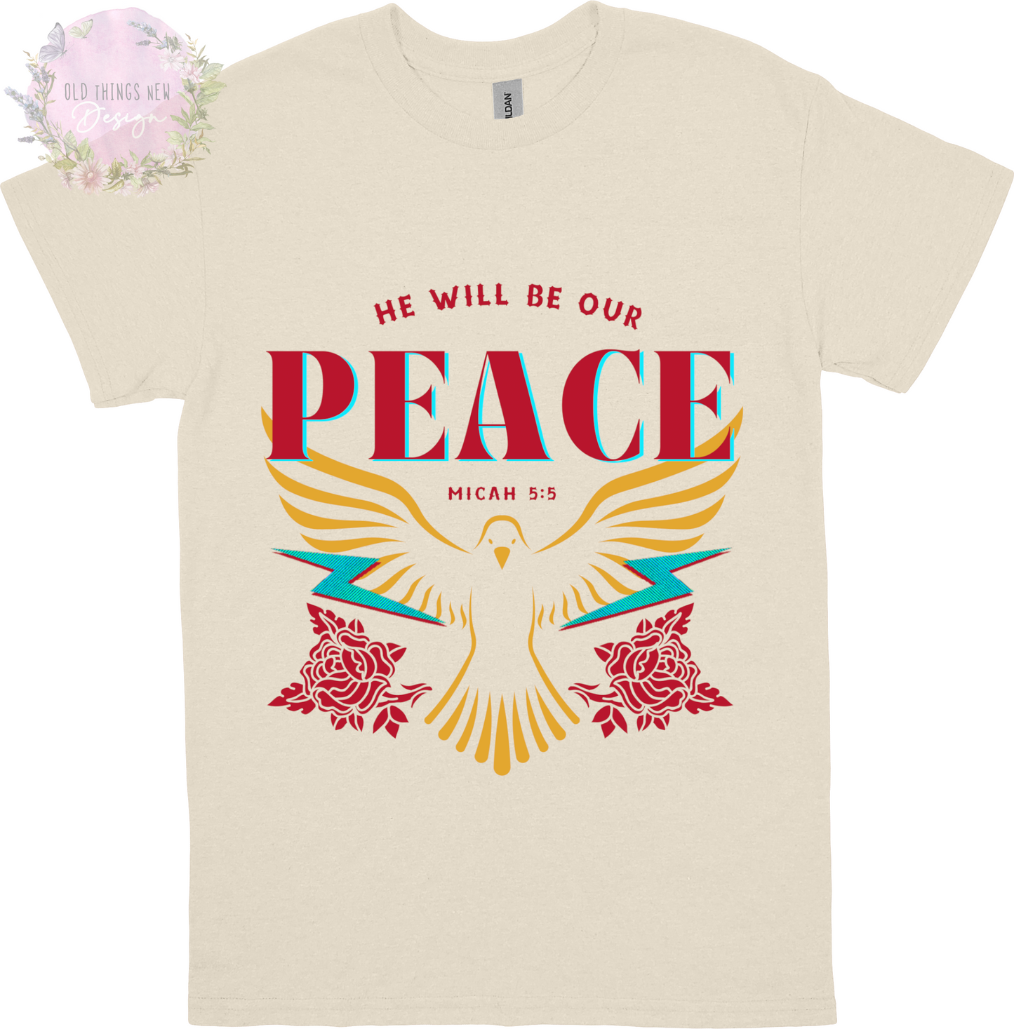 He Will Be Our Peace(Red) Adults T-Shirt