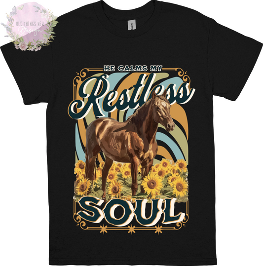 He Calms My Restless Soul Kids T-Shirt