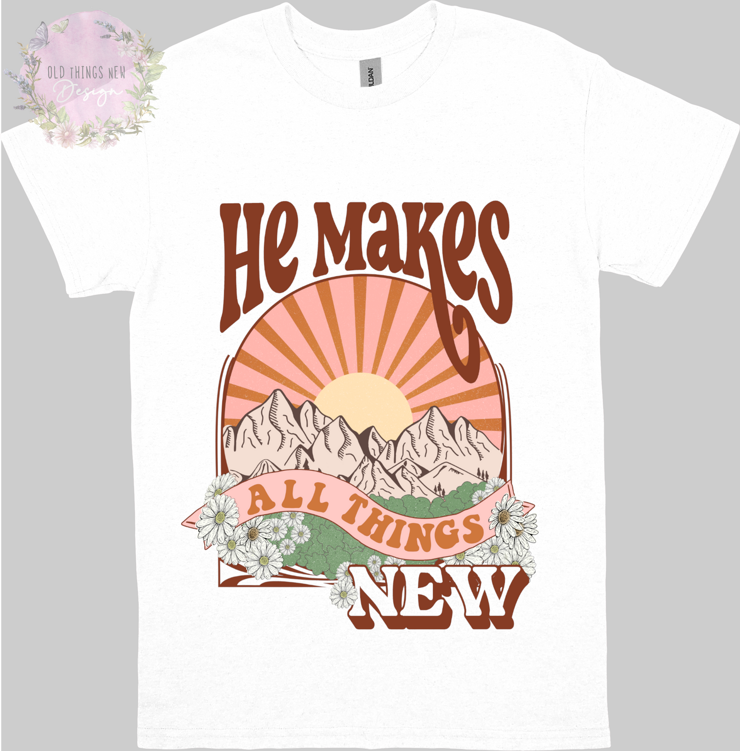 He Makes All Things New(Dark) Adults T-Shirt