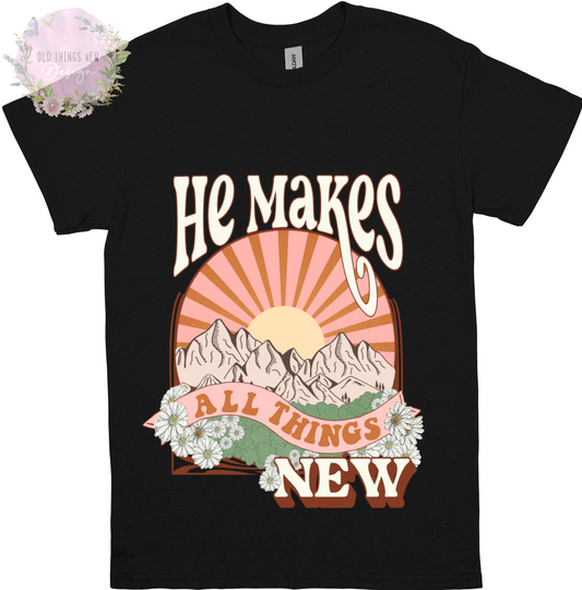 He Makes All Things New(Light) Kids T-Shirt