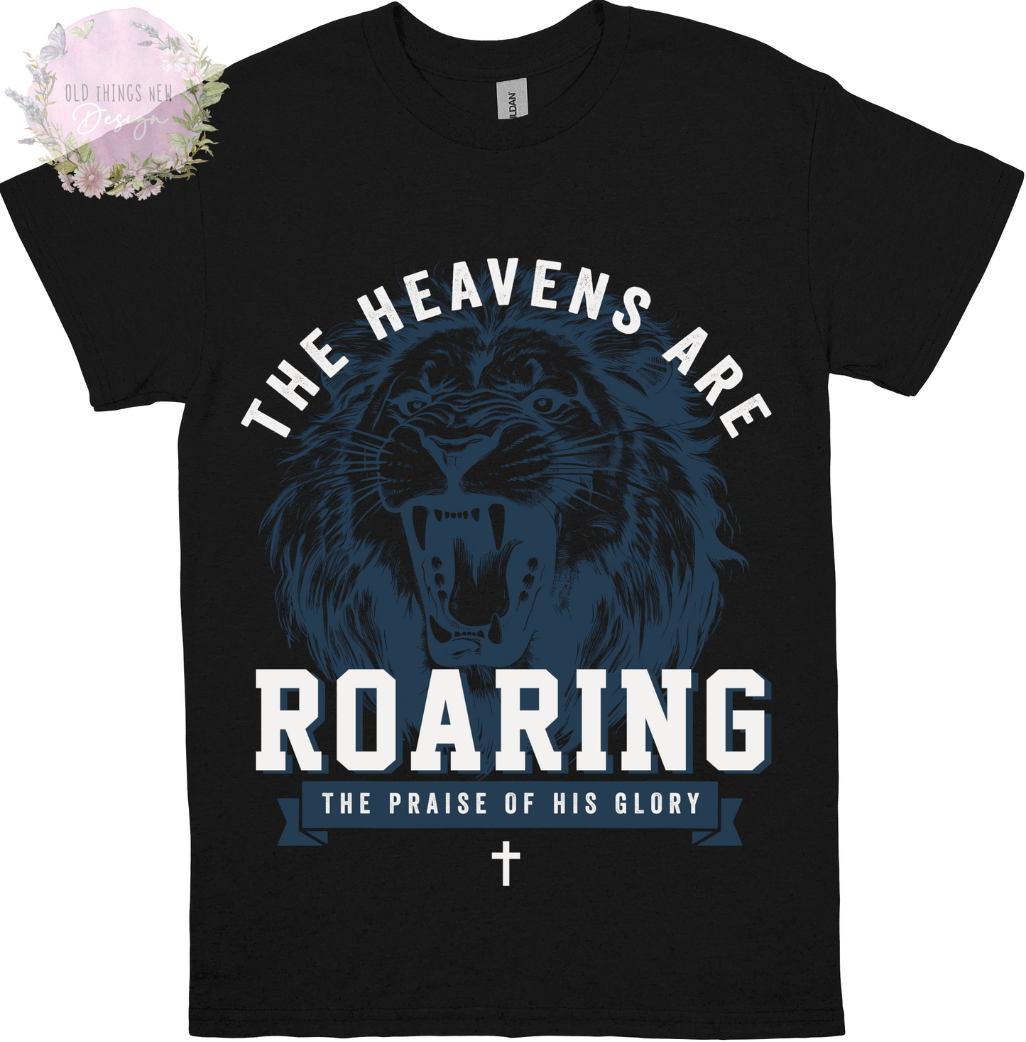 The Heavens Are Roaring Lion (White) Adults T-Shirt