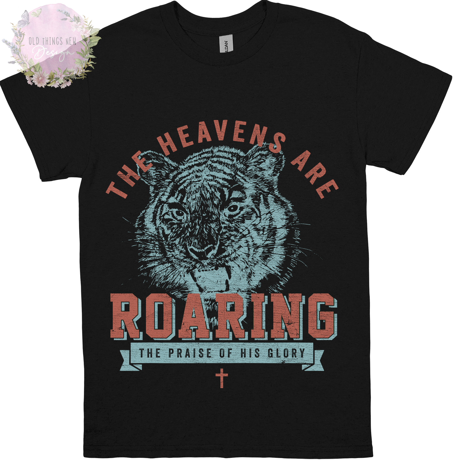 The Heavens Are Roaring Tiger (Sienna) Adults T-Shirt