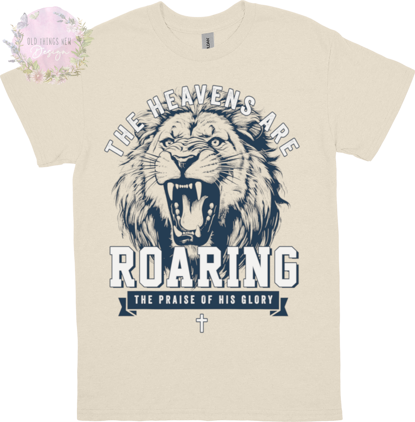 The Heavens Are Roaring Lion (White) Adults T-Shirt