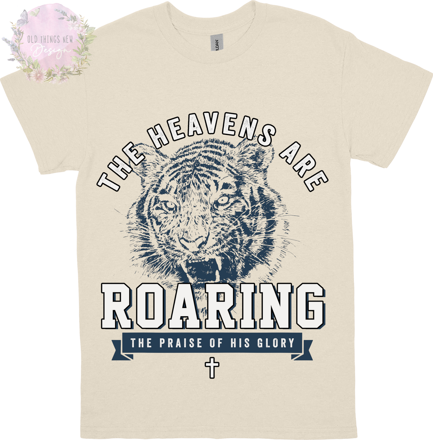 The Heavens Are Roaring Tiger (White) Adults T-Shirt