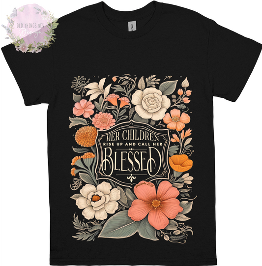 Her Children Rise Up And Call Her Blessed(Light) Adults  T-Shirt