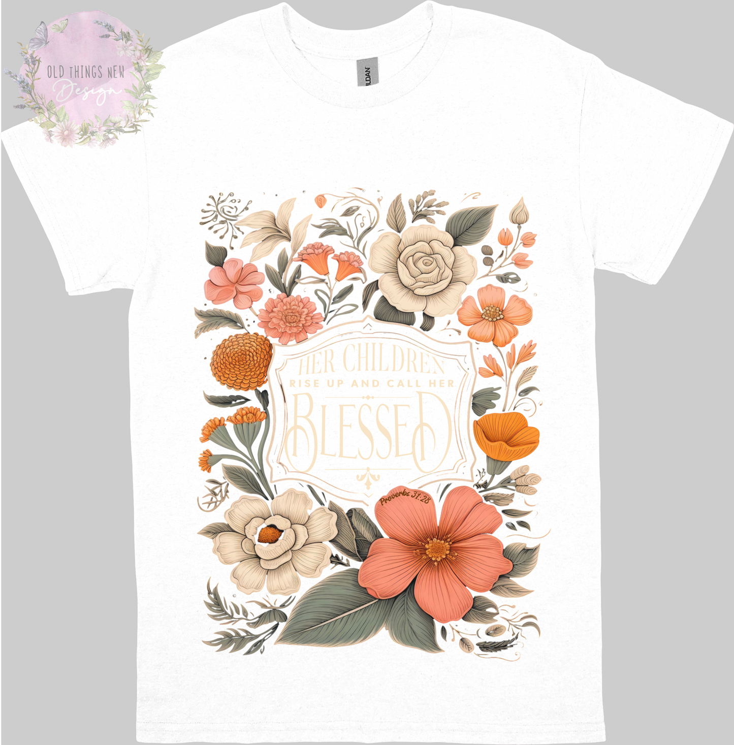 Her Children Rise Up And Call Her Blessed(Light) Adults  T-Shirt