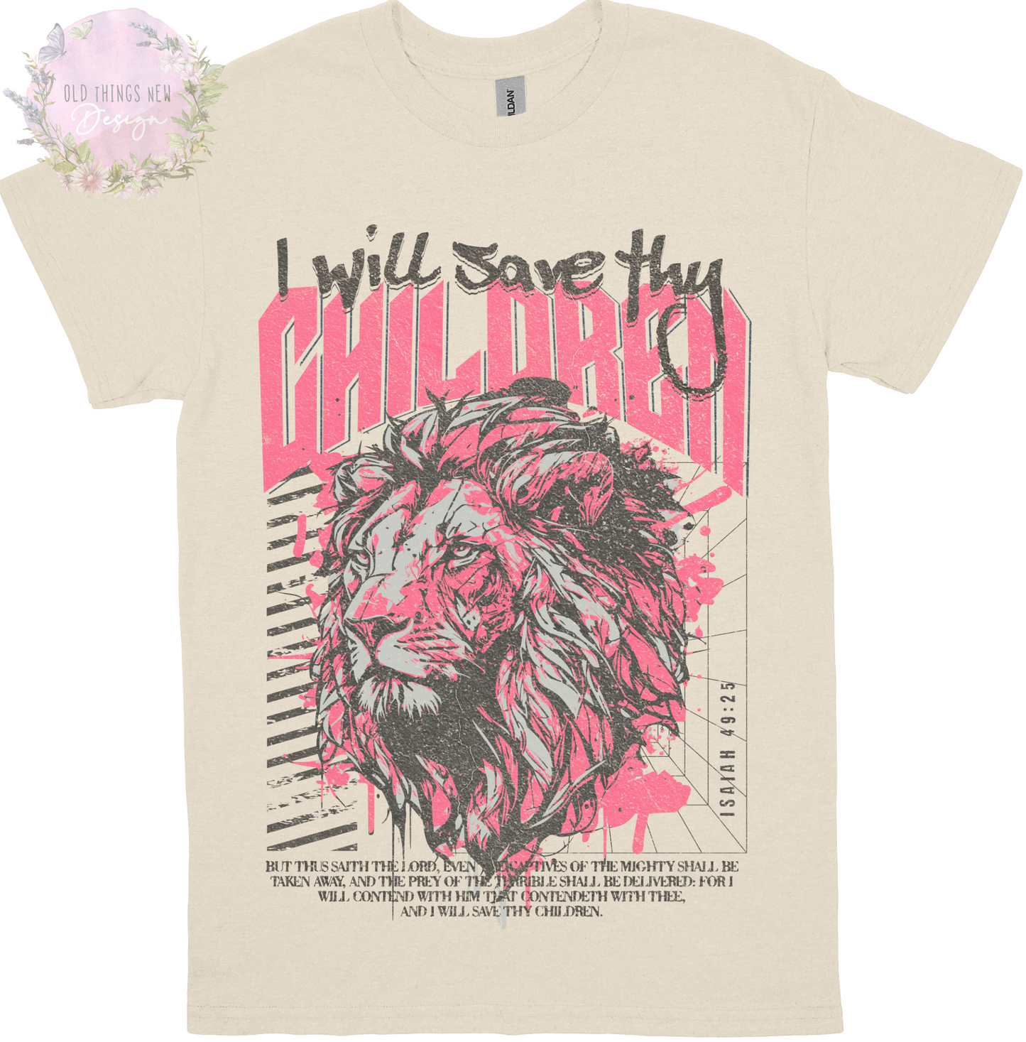 I Will Save Thy Children (Dark/Pink) Adults T-Shirt