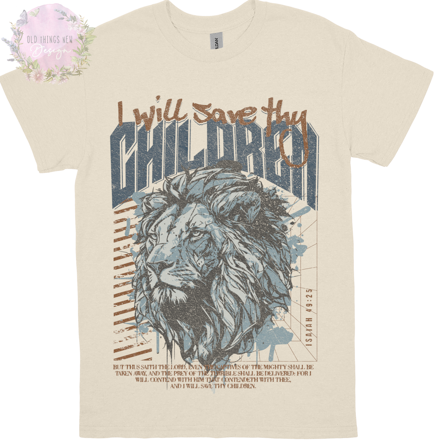 I Will Save Thy Children (Dark/Blue) Adults T-Shirt