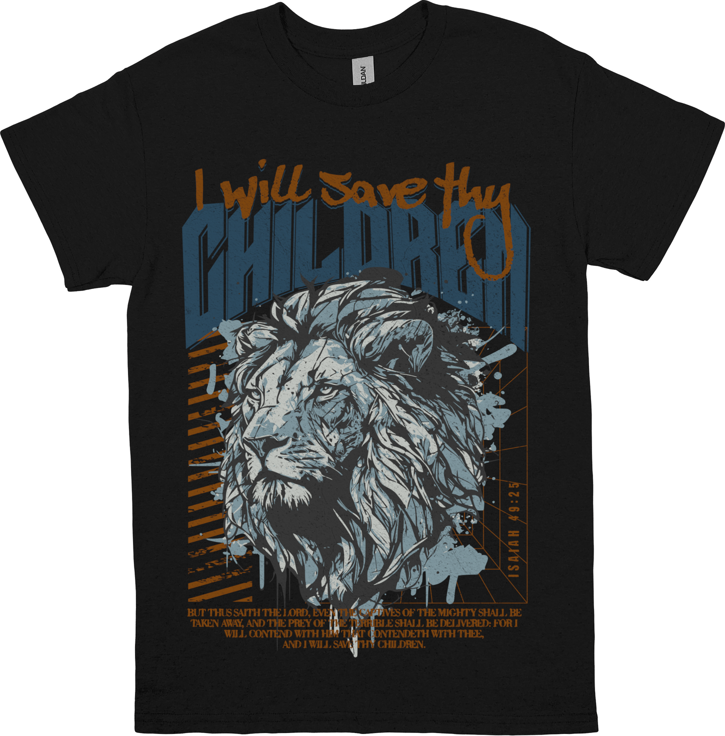 I Will Save Thy Children (Dark/Blue) Adults T-Shirt