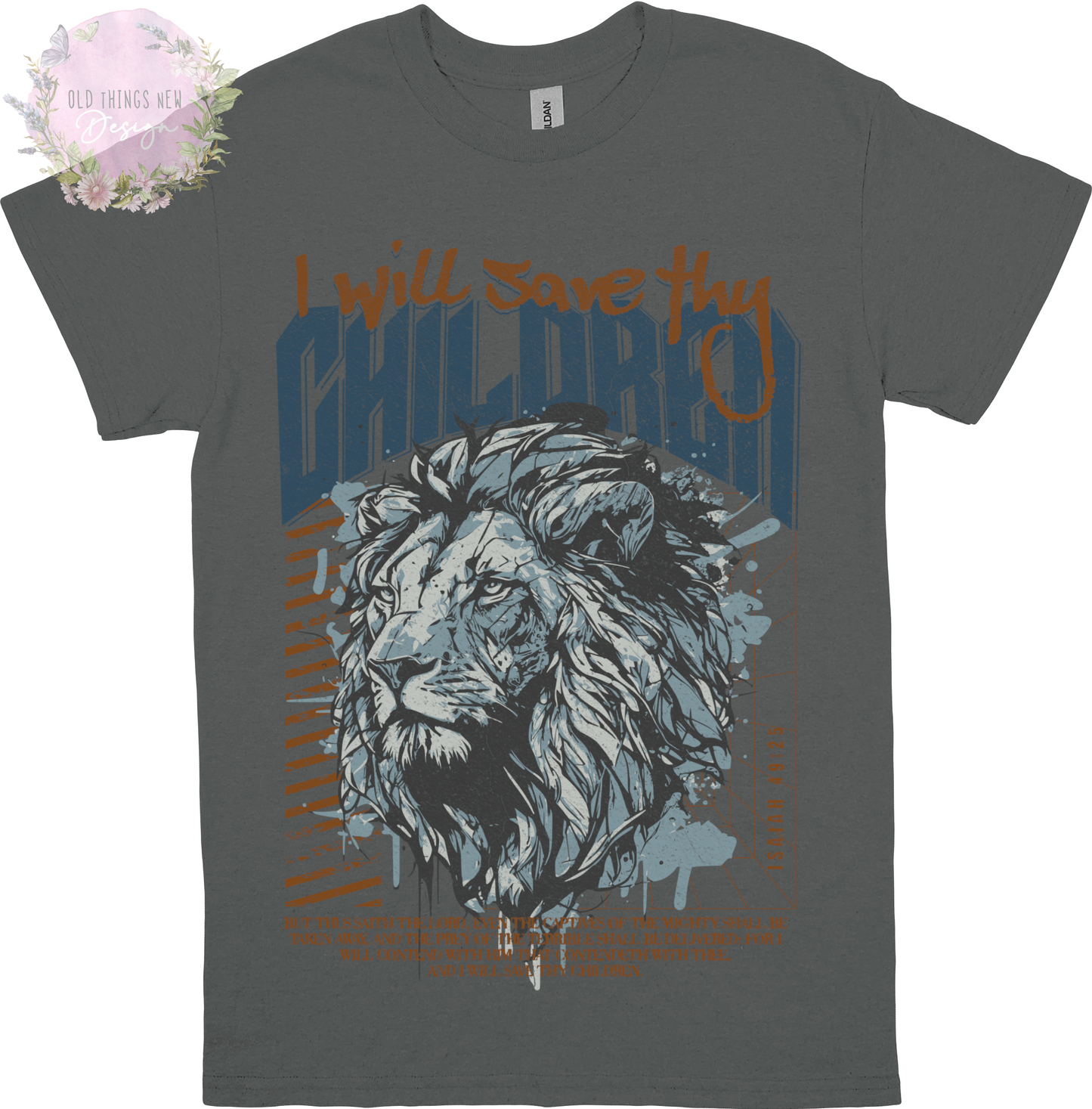 I Will Save Thy Children (Dark/Blue) Adults T-Shirt