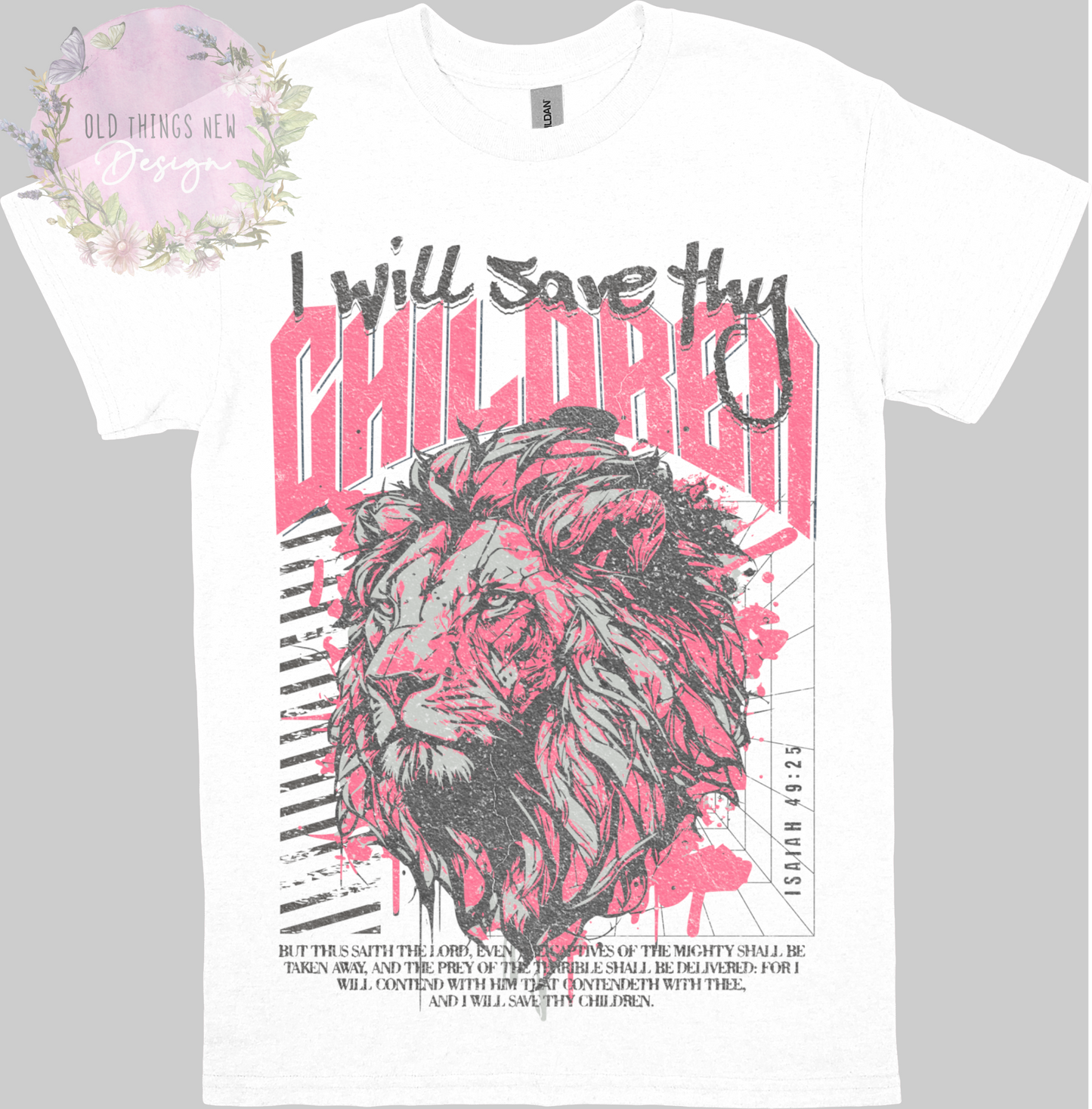 I Will Save Thy Children (Dark/Pink) Adults T-Shirt