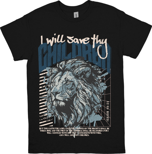 I Will Save Thy Children (Light/Blue) Adults T-Shirt