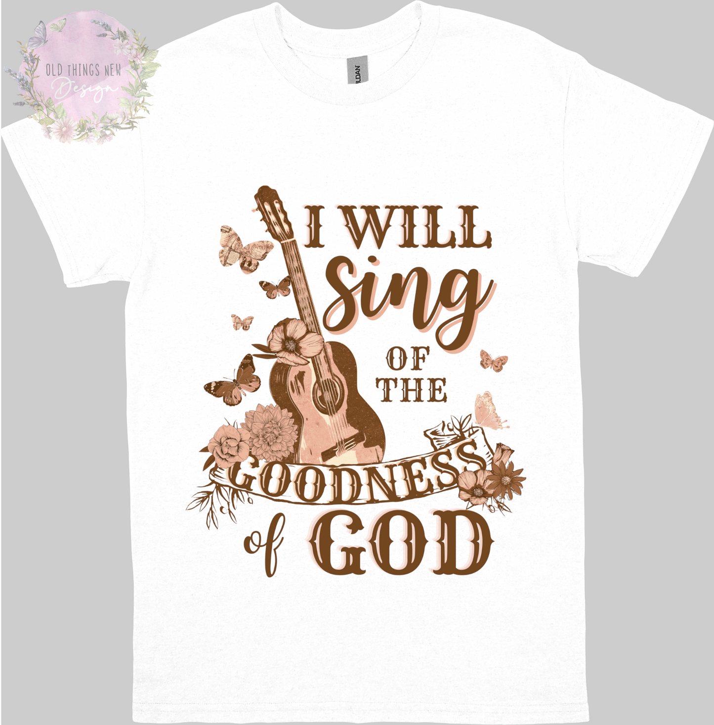 I Will Sing Of The Goodness Of God(Brown) Kids T-Shirt