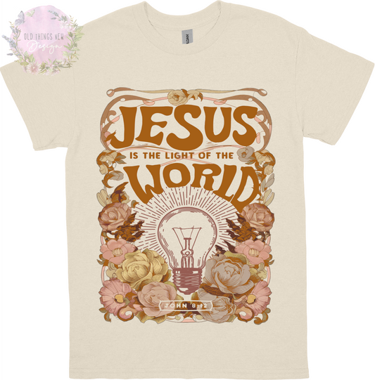 Jesus Is The Light Of The World Adults T-Shirt