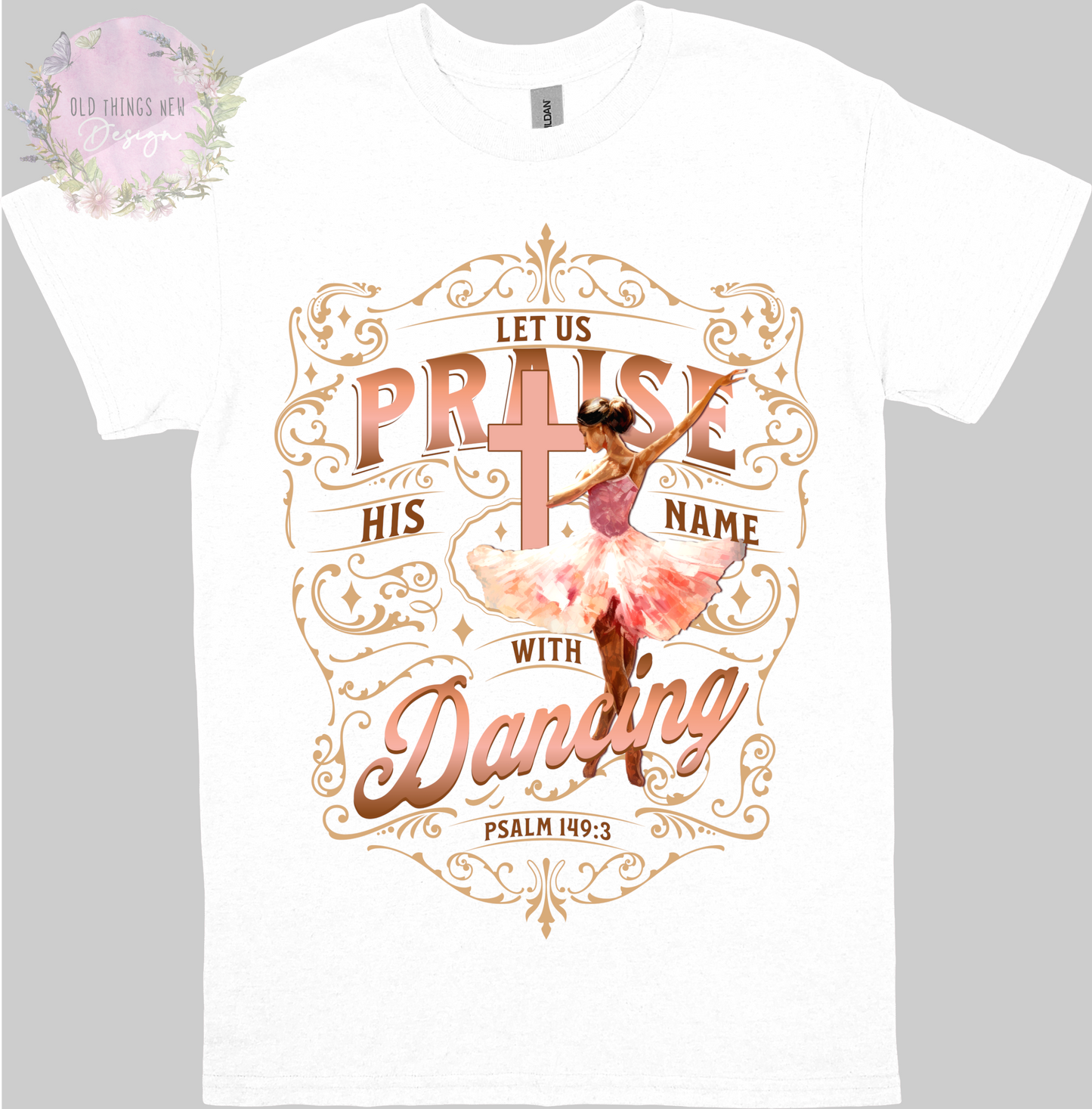 Praise His Name With Dancing(Dark) Adults T-Shirt
