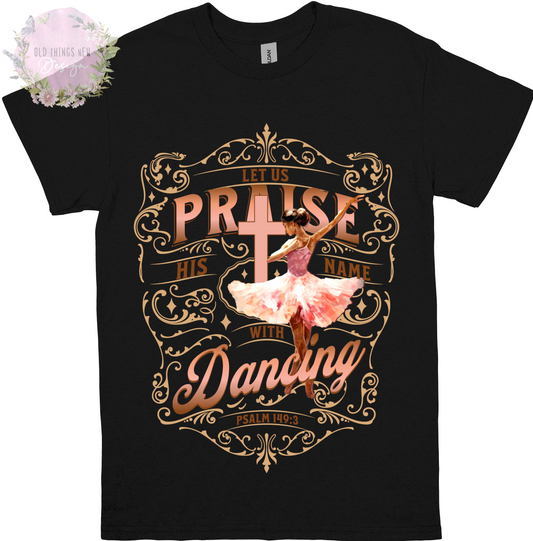 Praise His Name With Dancing(Dark) Kids T-Shirt
