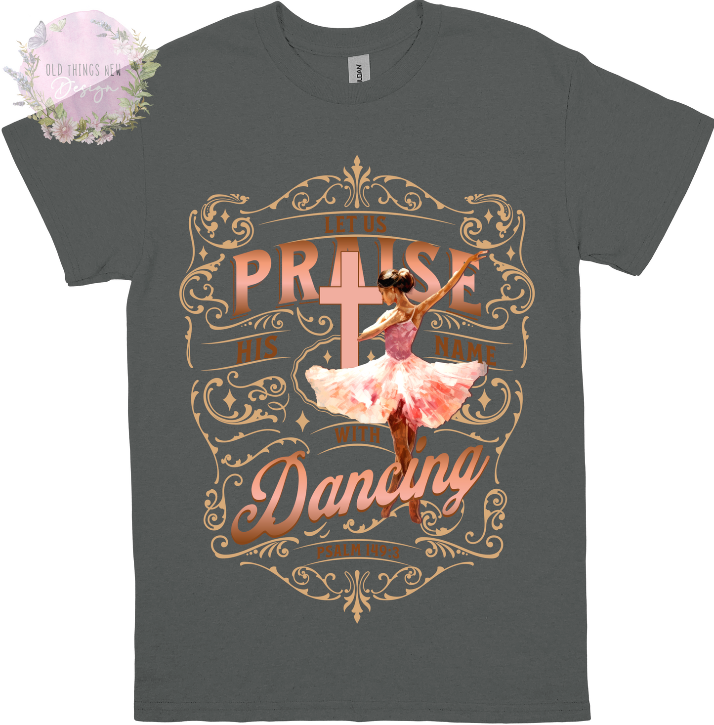 Praise His Name With Dancing(Dark) Kids T-Shirt