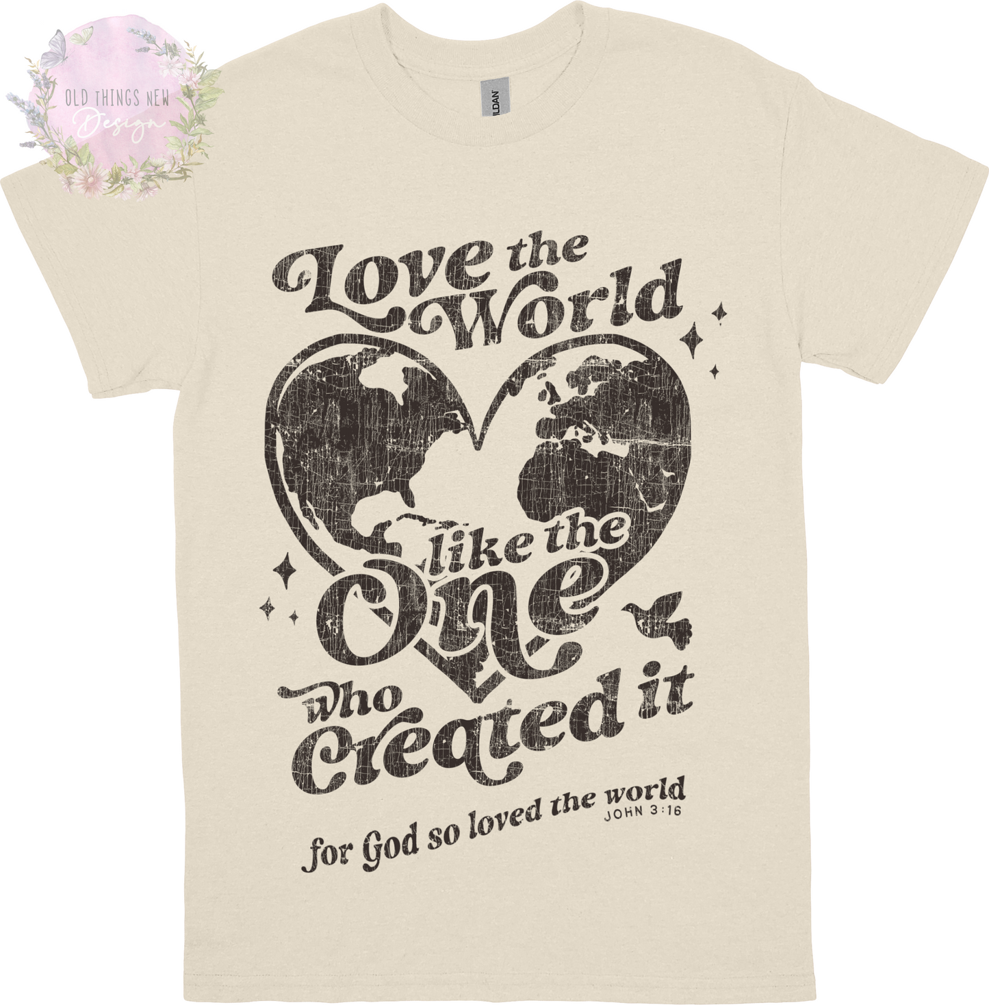 Love The World Kids T-Shirt(Black/brown)
