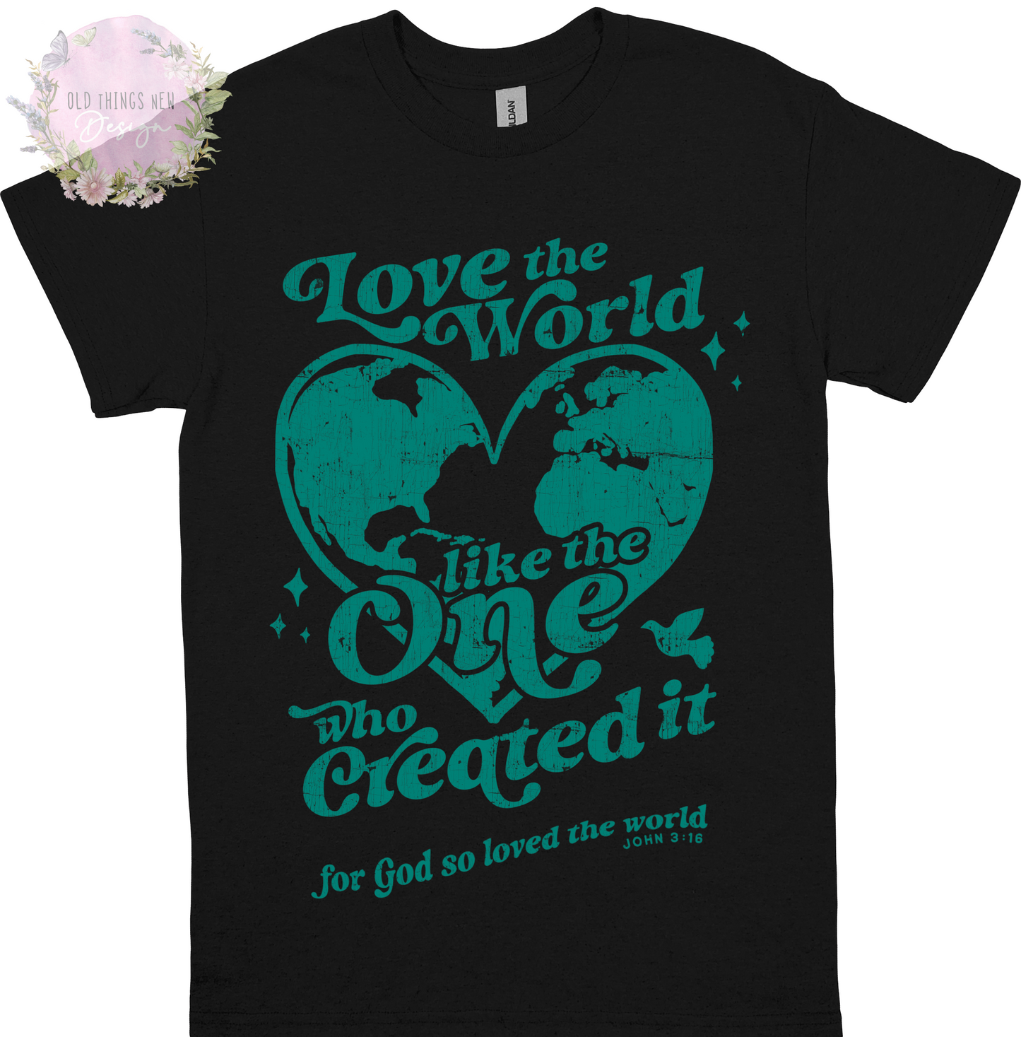 Love The World (Green) Kids T-Shirt