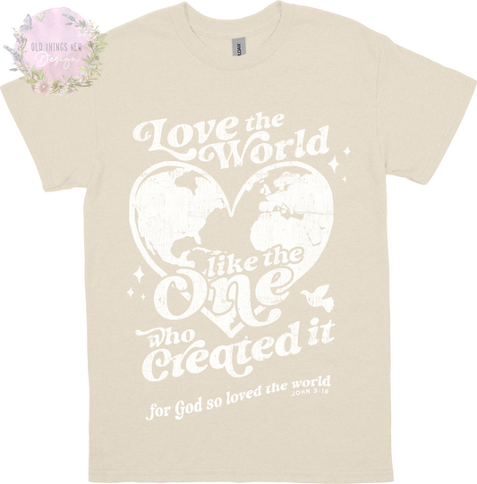 Love The World Kids T-Shirt(White)