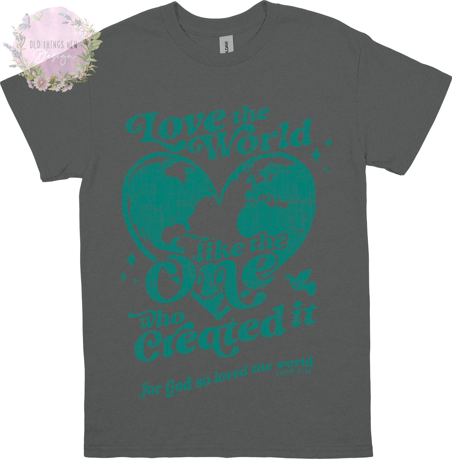 Love The World (Green) Kids T-Shirt