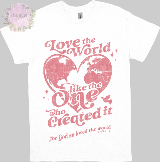 Love The World T-Shirt Kids (Pink)