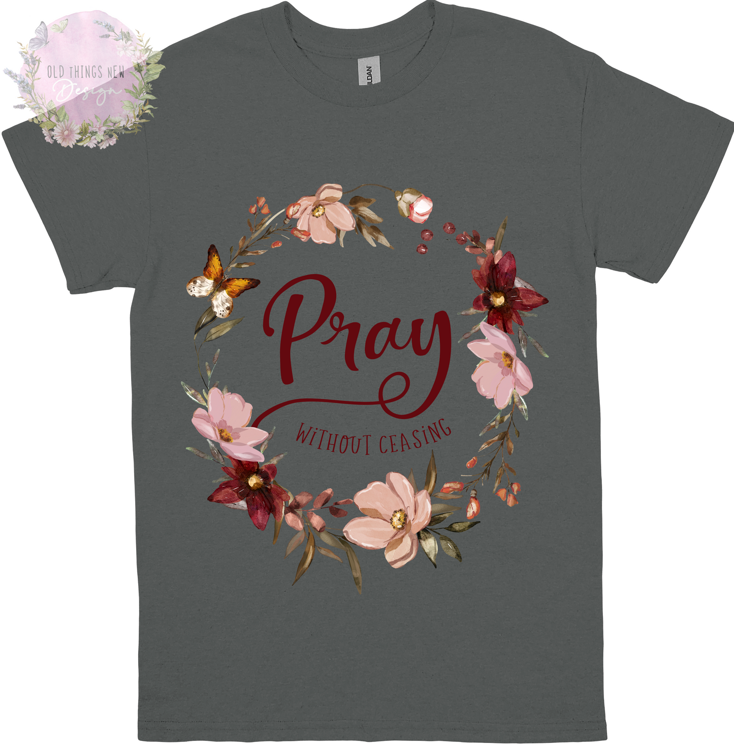 Pray Without Ceasing(Wine) Kids T-Shirt