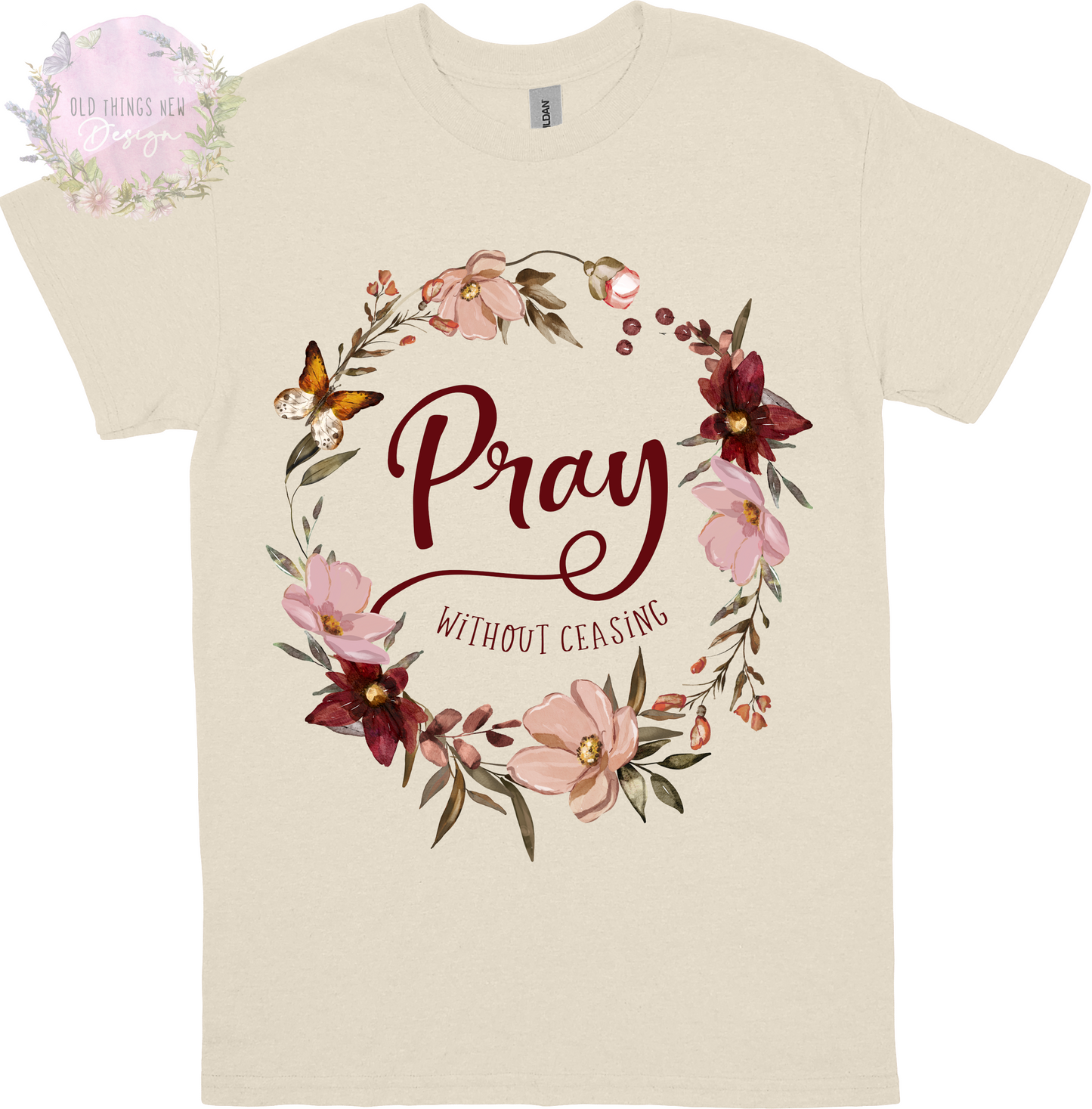 Pray Without Ceasing(Wine) Kids T-Shirt