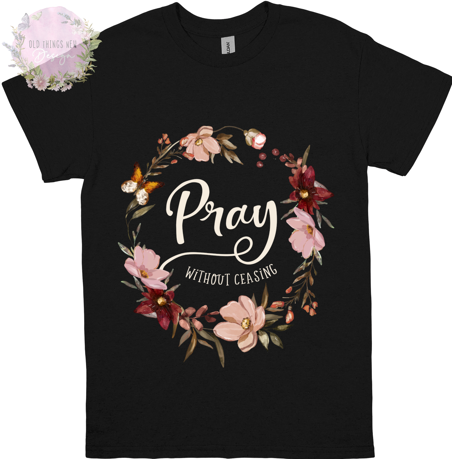 Pray Without Ceasing(White) Adults T-Shirt
