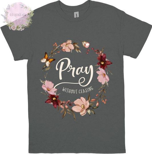Pray Without Ceasing(White) Kids T-Shirt