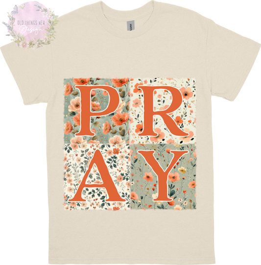 PRAY Floral Patchwork Kids T-Shirt