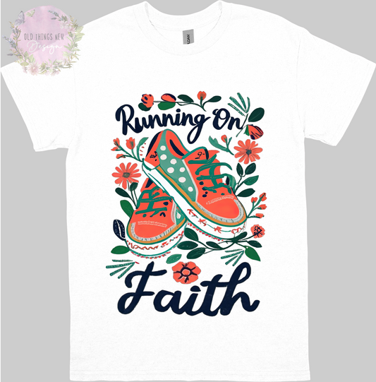 Running On Faith Kids T-Shirt