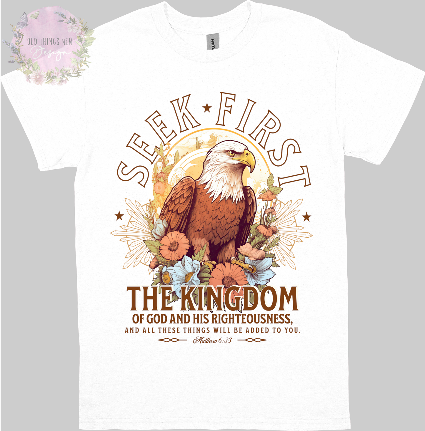 Seek First The Kingdom(Dark) Adults T-Shirt