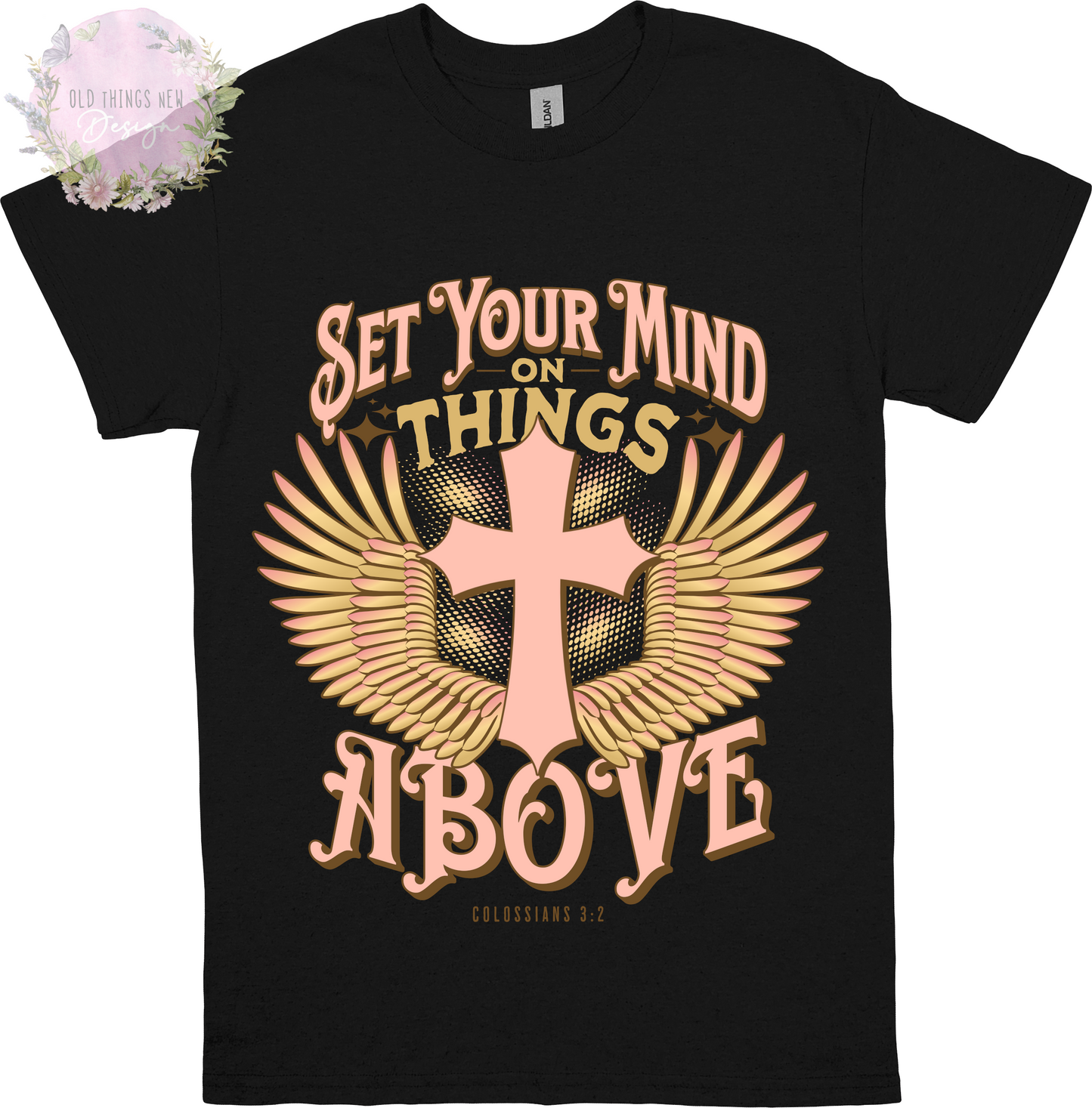 Set Your Mind On Things Above (Pink) Kids T-Shirt