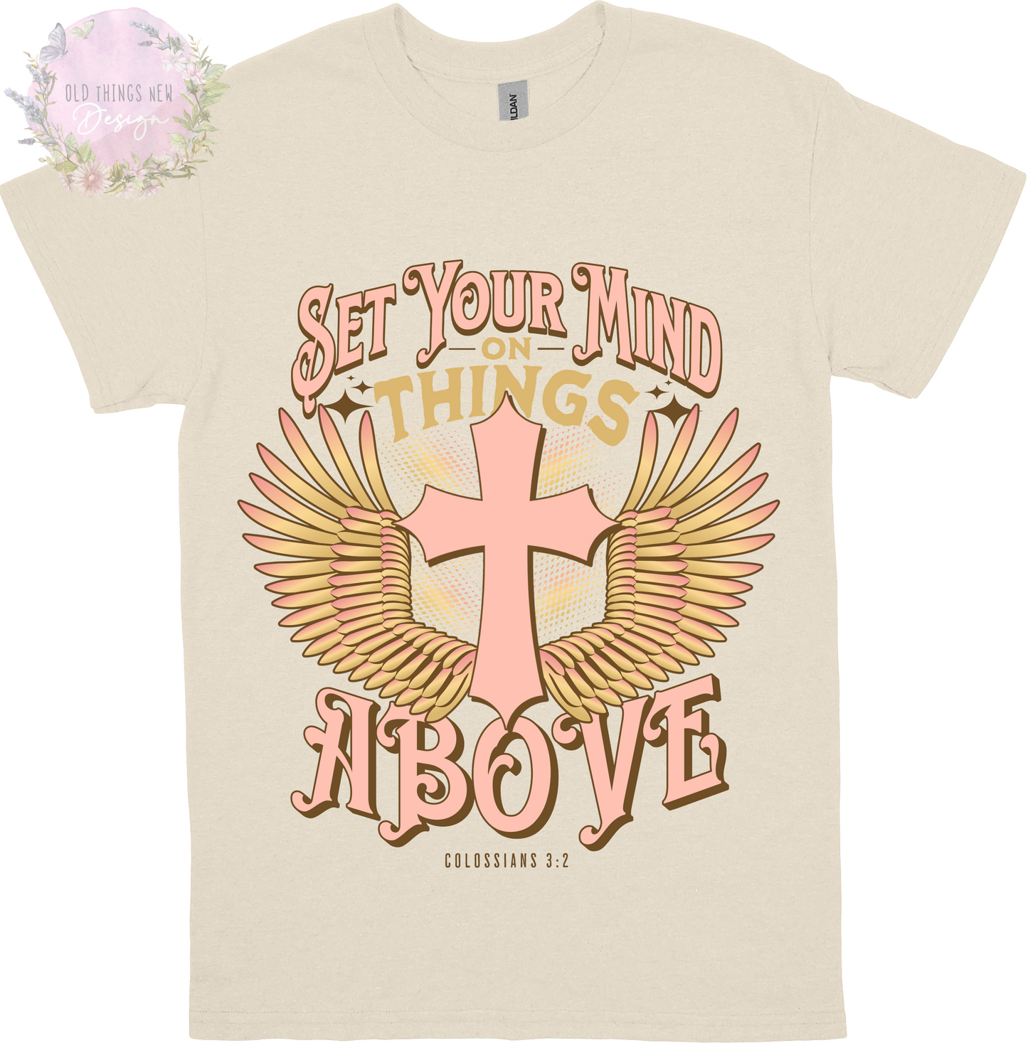 Set Your Mind On Things Above (Pink) Kids T-Shirt