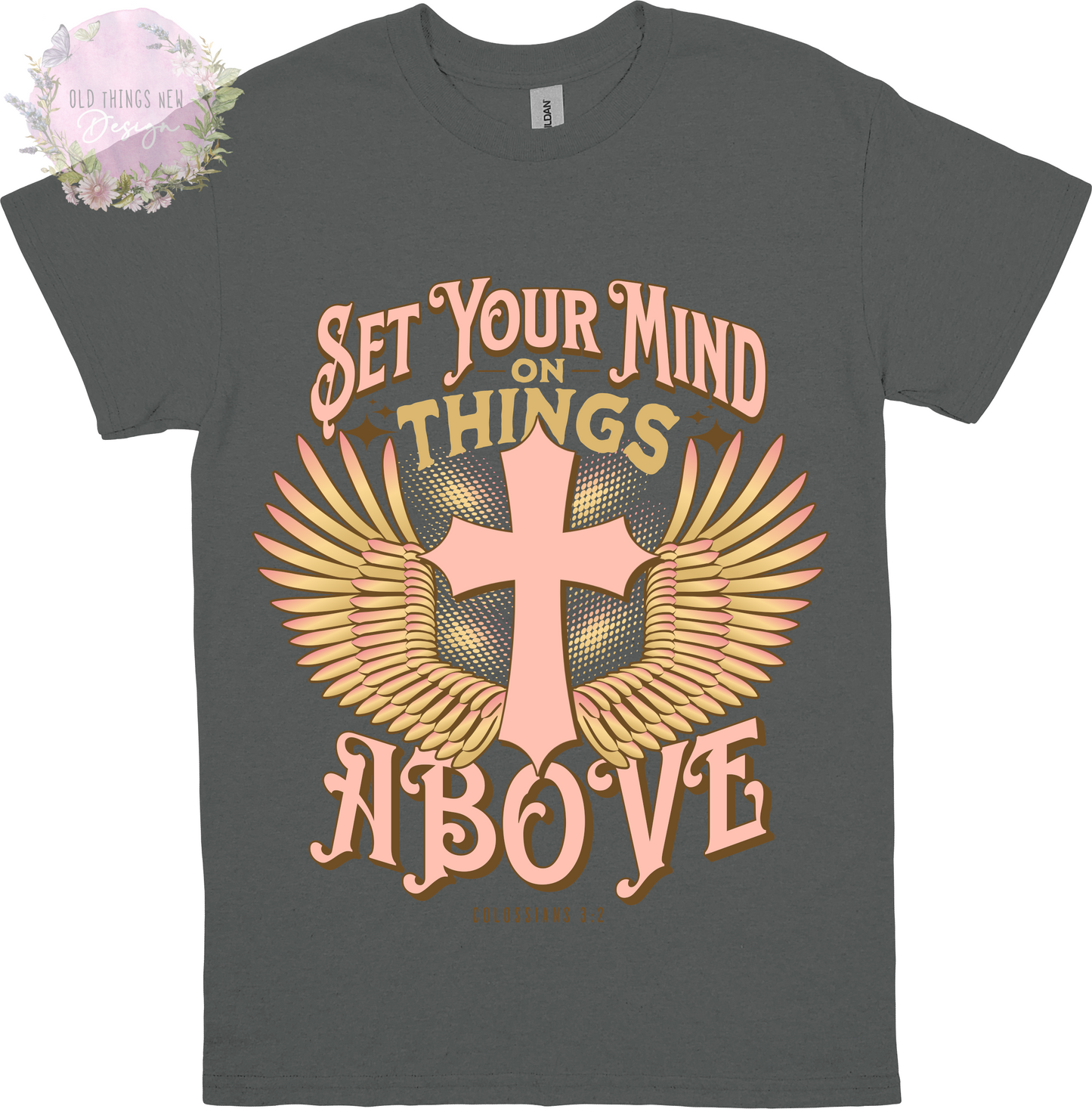 Set Your Mind On Things Above (Pink) Kids T-Shirt