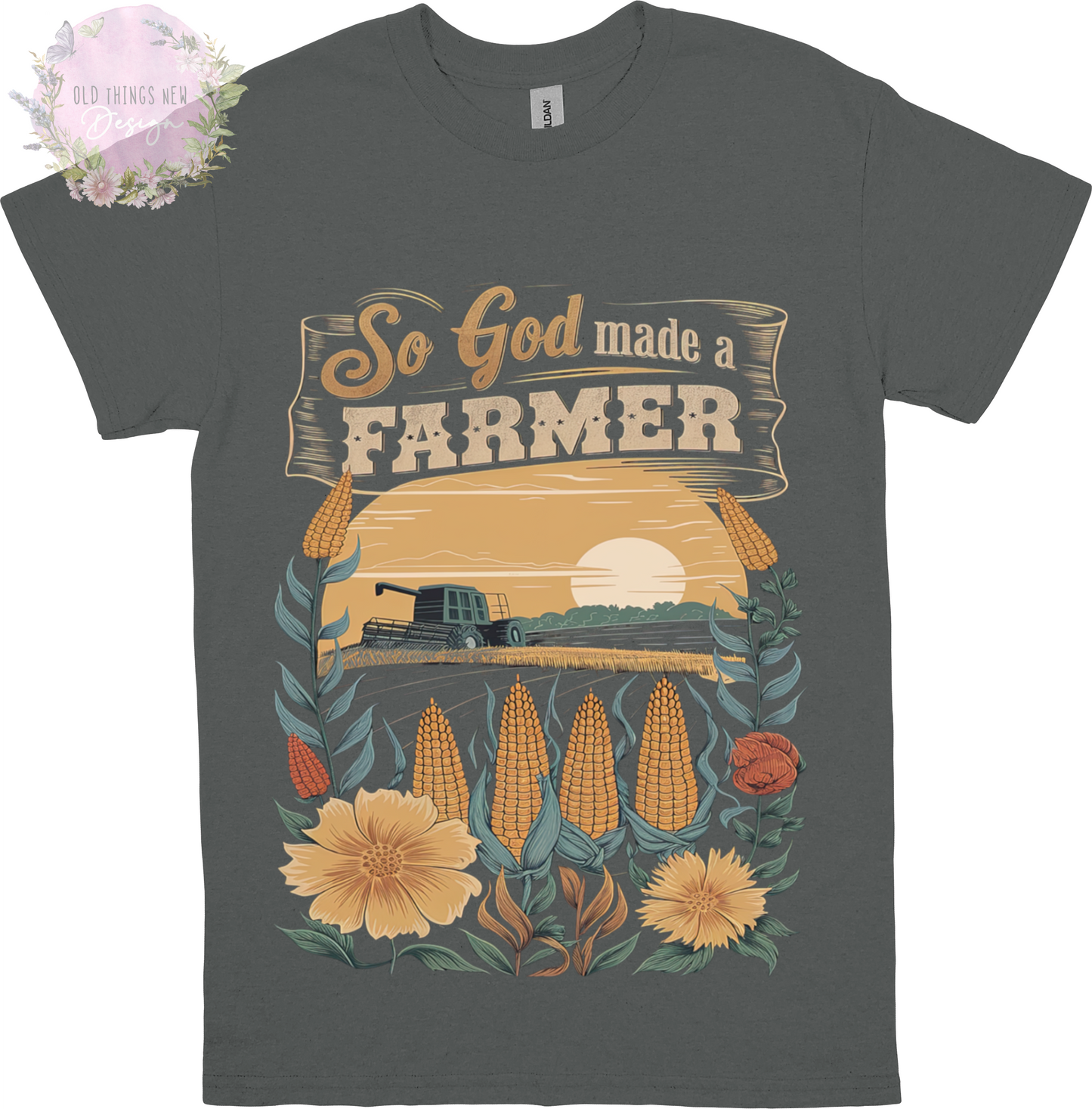 God Made a Farmer(Light) Kids T-Shirt
