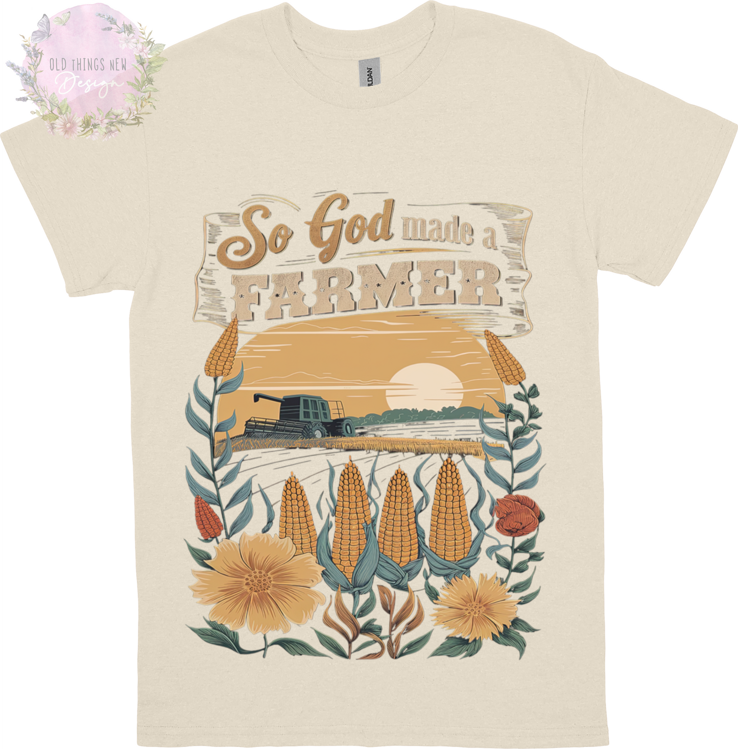 God Made a Farmer(Light) Kids T-Shirt