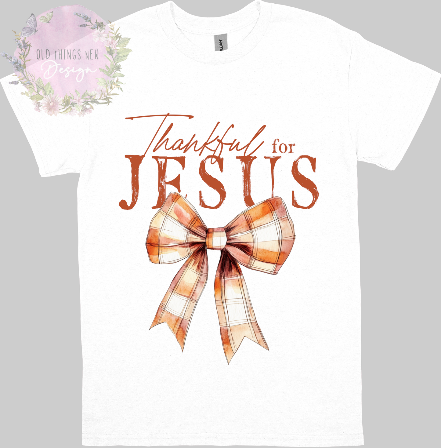 Thankful for Jesus (Rust) Kids T-Shirt