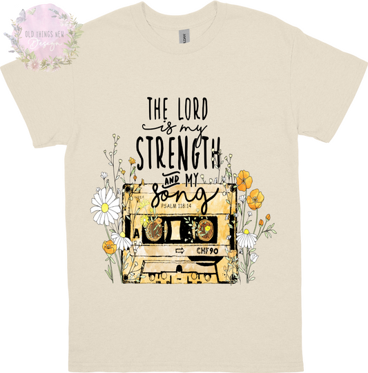 The Lord Is My Strength And Song Adult T-Shirt