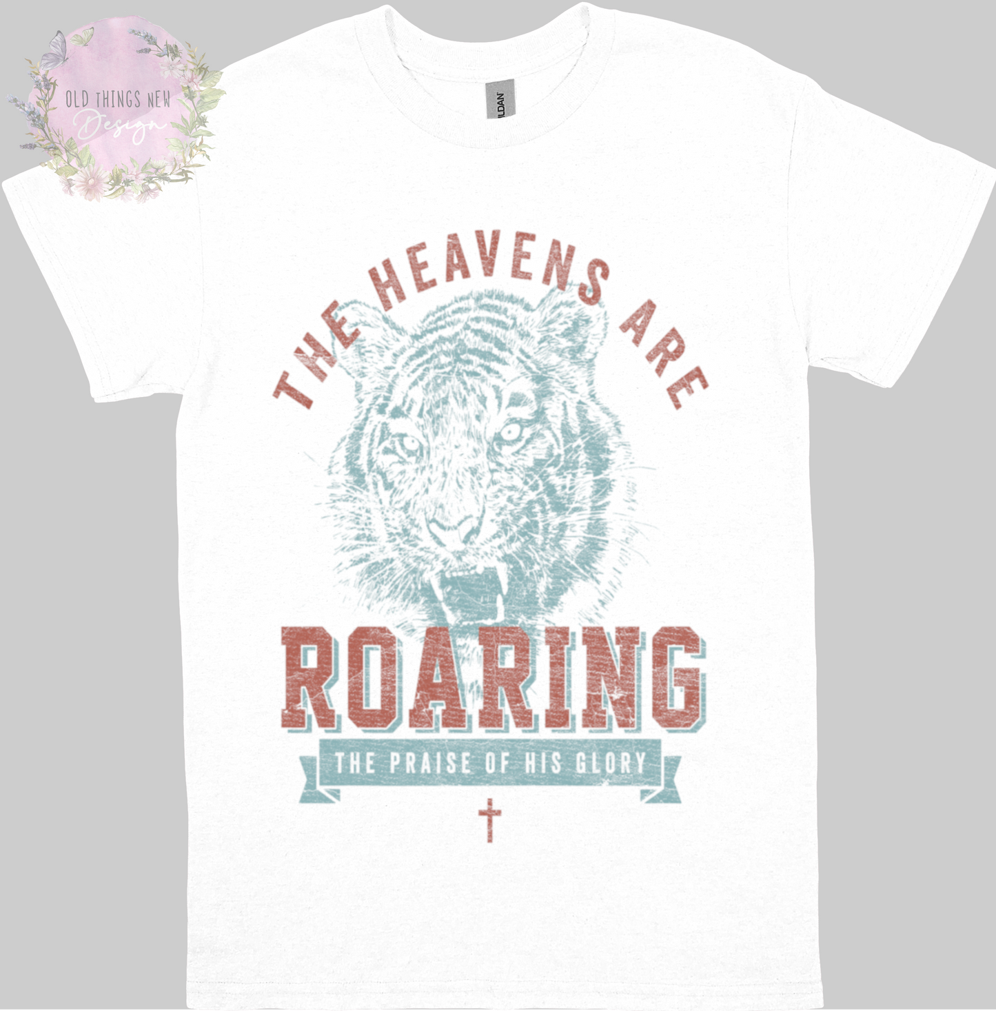 The Heavens Are Roaring Tiger (Sienna) Adults T-Shirt