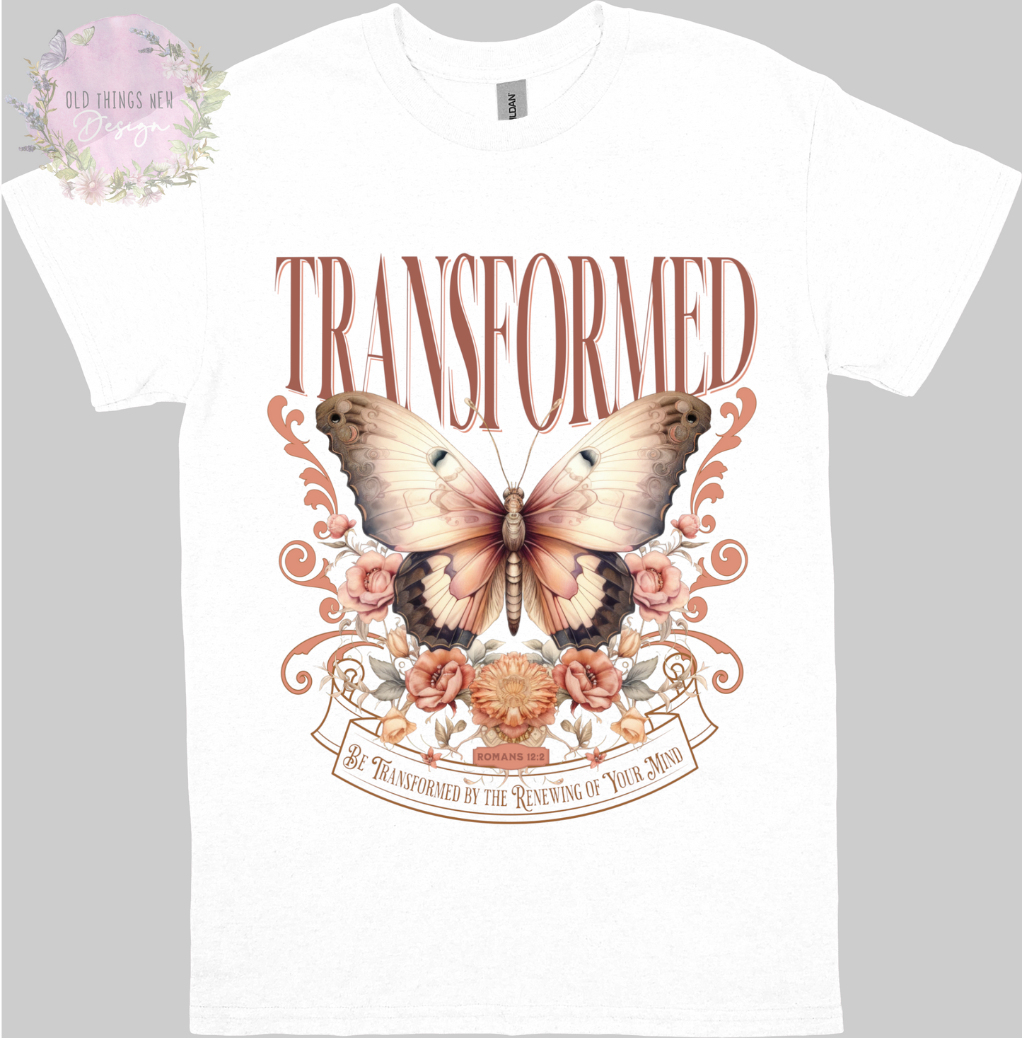 Transformed Romans 12:2(Dark) Adults T-Shirt
