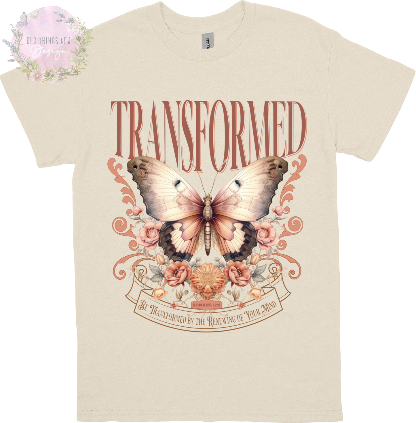 Transformed Romans 12:2(Dark) Adults T-Shirt