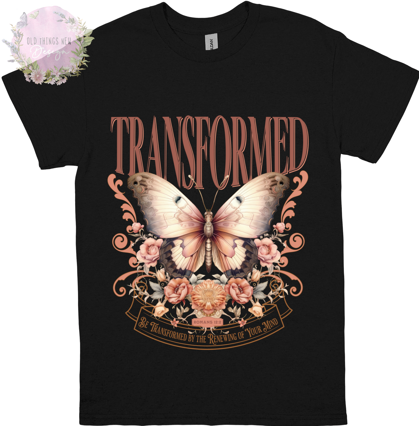 Transformed Romans 12:2(Dark) Adults T-Shirt