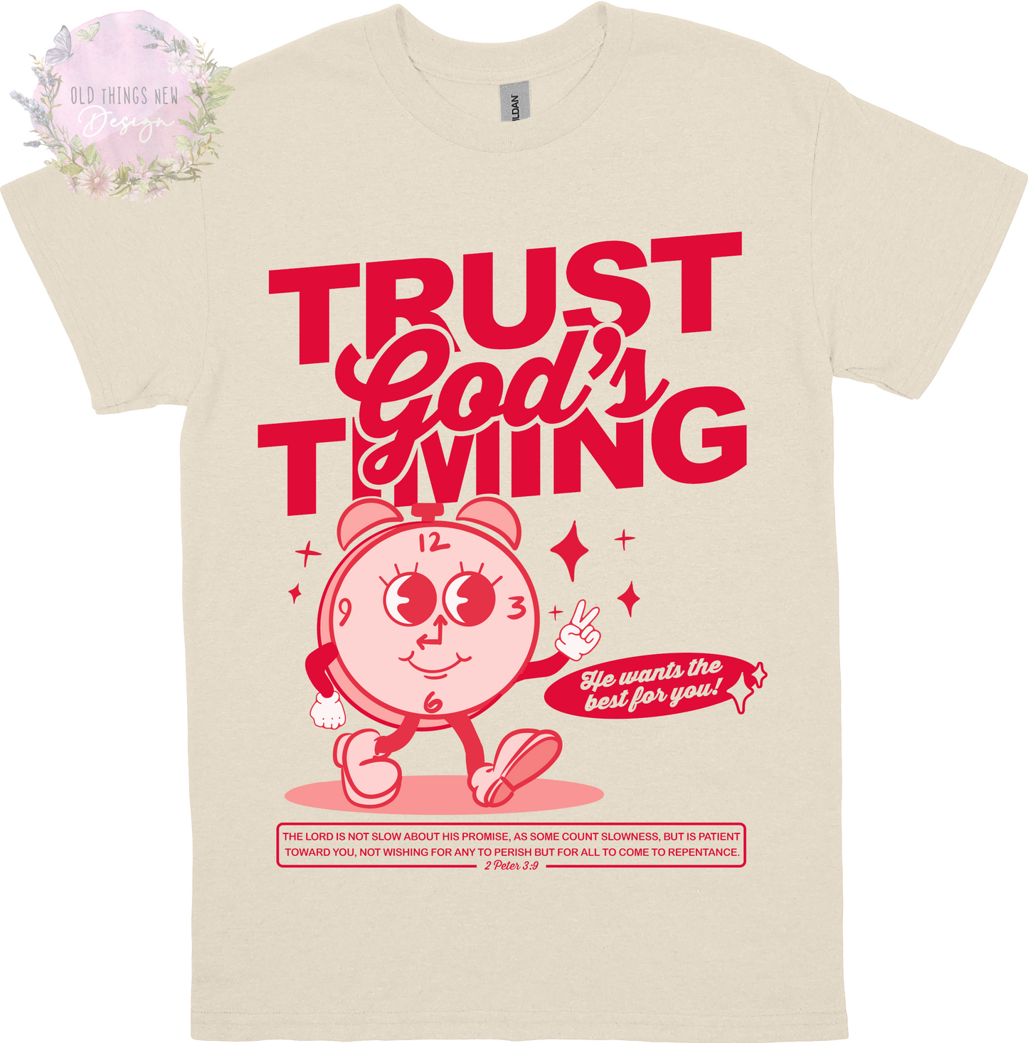 Trust God's Timing (Red) Kids T-Shirt