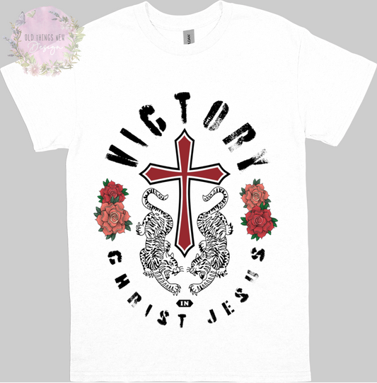 Victory In Christ Jesus Adults T-Shirt