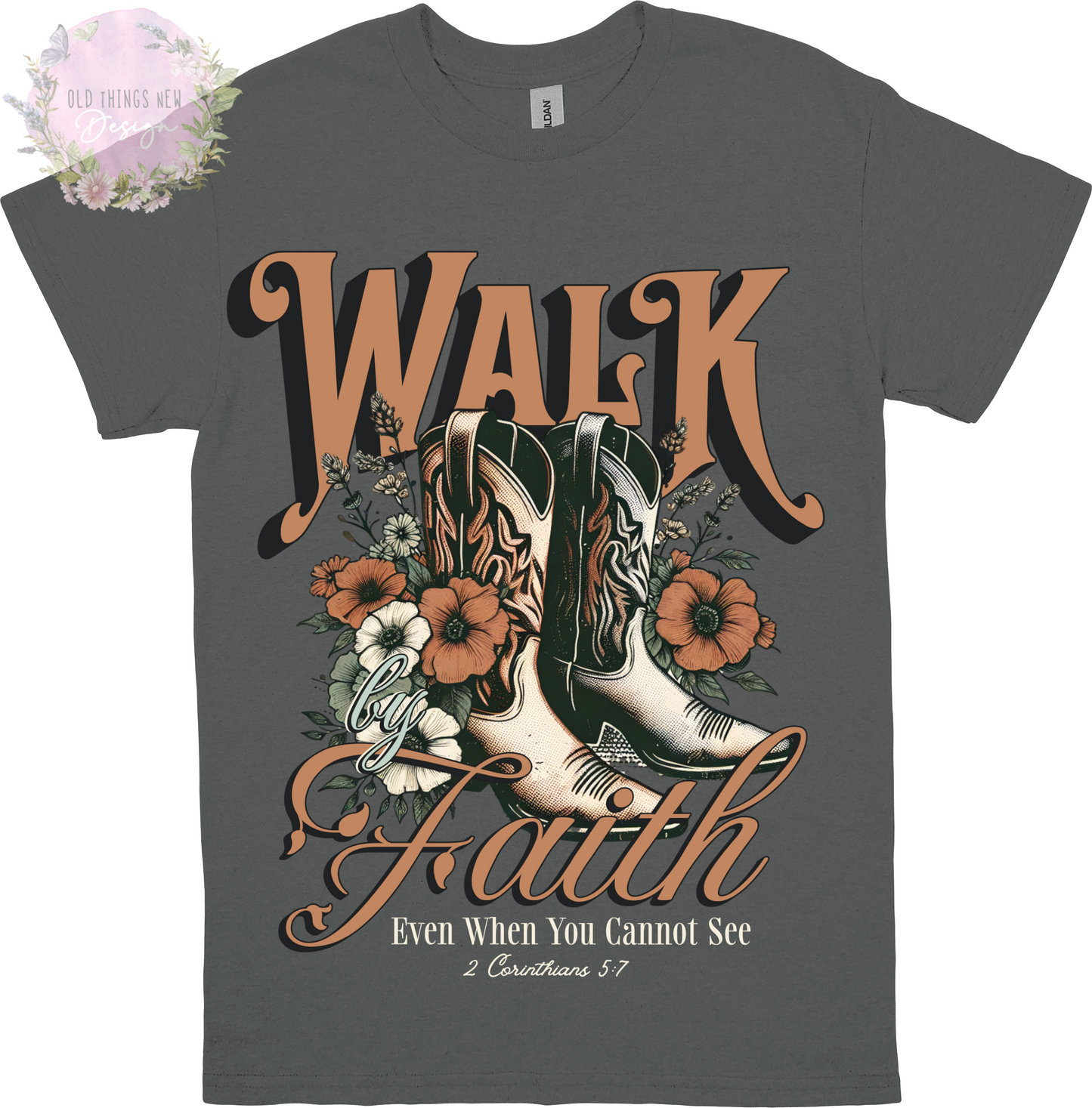 Walk By Faith(Light) Adults T-Shirt