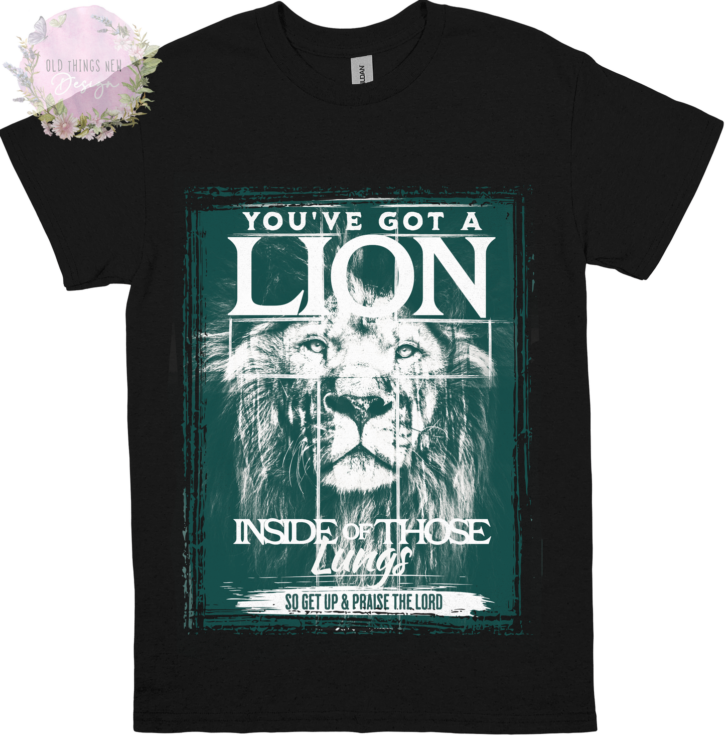 You've Got A Lion Vintage Rock Kids T-Shirt (Teal)
