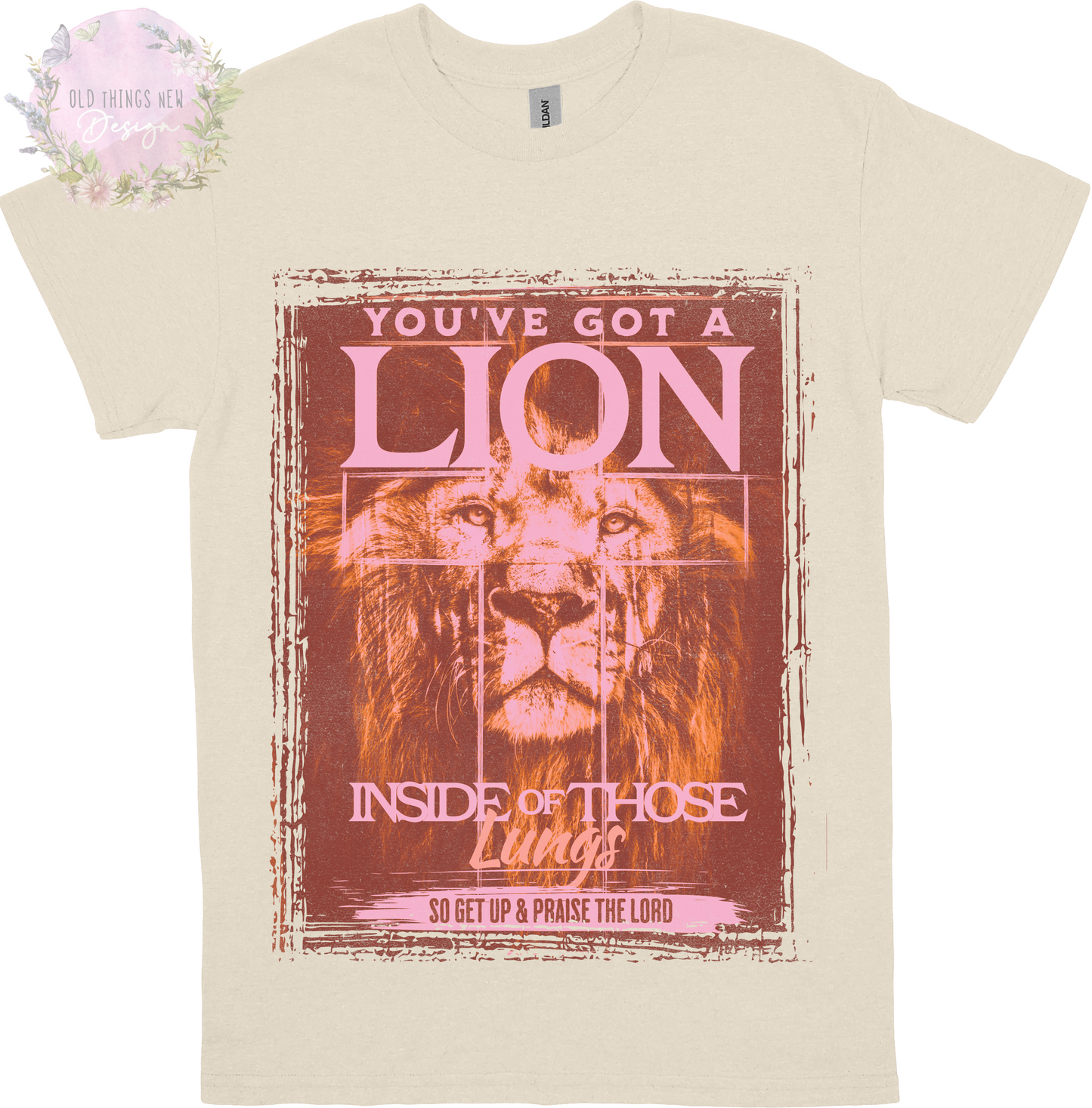 You've Got A Lion Vintage Rock Kids T-Shirt (Warm Pink)