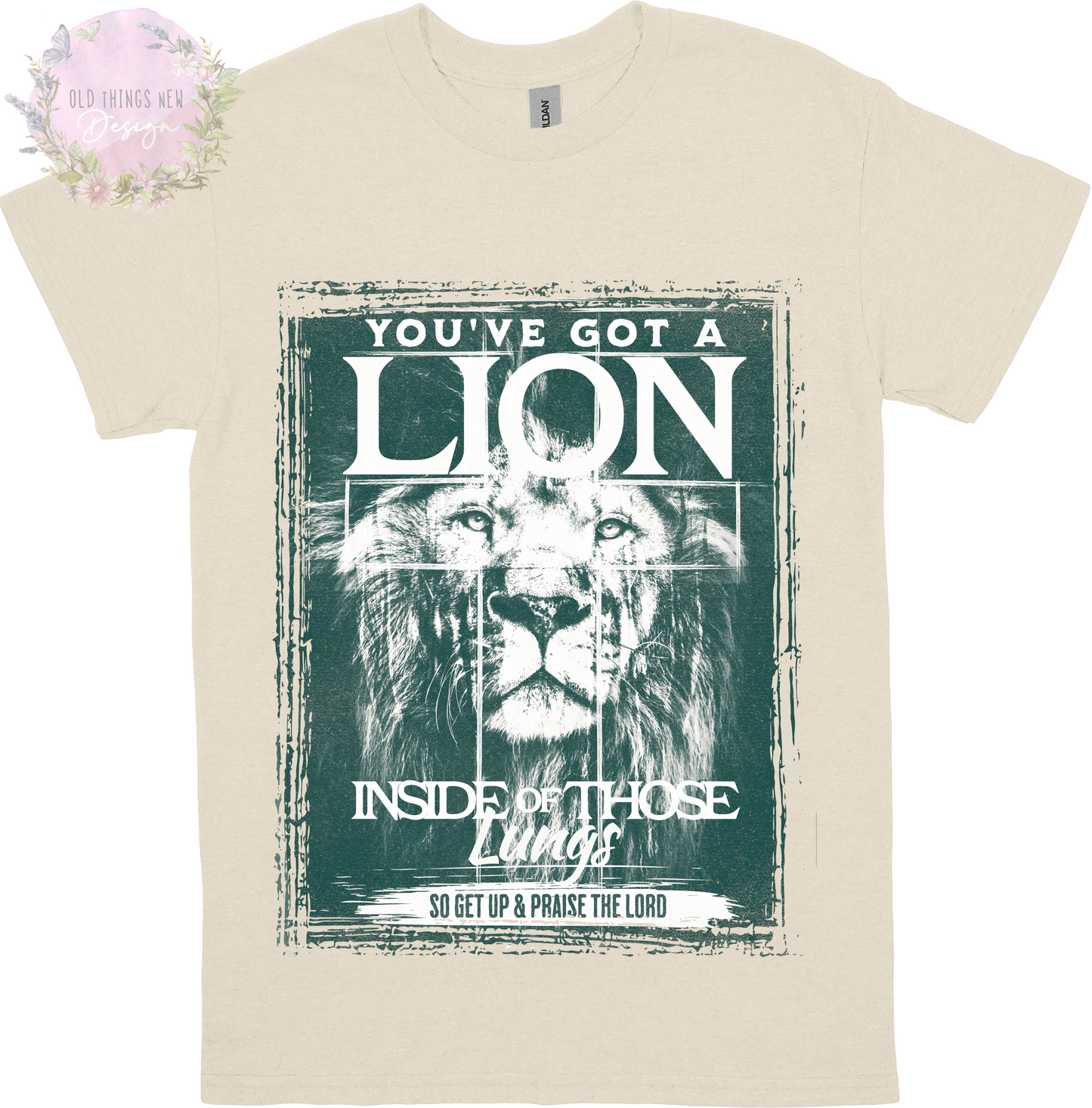 You've Got A Lion Vintage Rock Kids T-Shirt (Teal)
